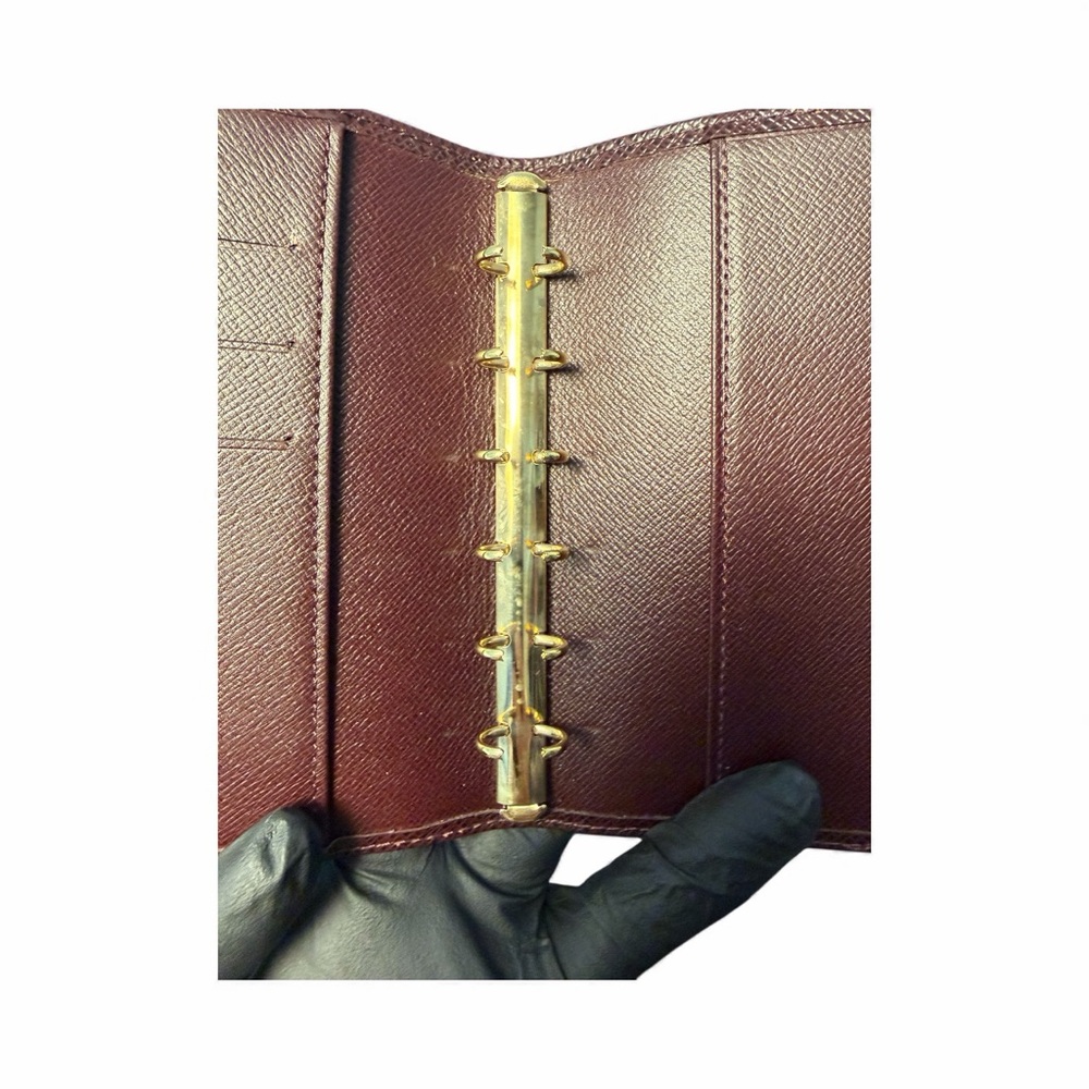 Louis Vuitton Taiga Leather Small Ring Agenda Cover Organizer (A741) - Picture 8 of 12